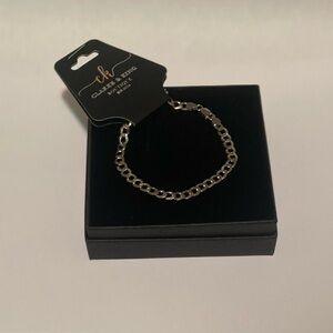Brand New 925 Sterling Silver Women’s Cuban Chain Bracelet